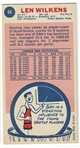 1969 Topps Basketball #44 Len Wilkens - Seattle SuperSonics